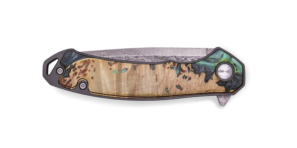 EDC Wood+Resin Pocket Knife - Karson (Green, 722892)