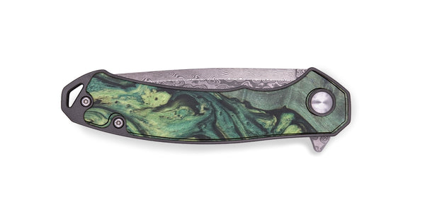 EDC Wood+Resin Pocket Knife - Eula (Green, 723015)