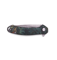 EDC Wood+Resin Pocket Knife - Emilia (Teal & Gold, 723019)