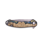 EDC Wood+Resin Pocket Knife - Austin (Teal & Gold, 723020)