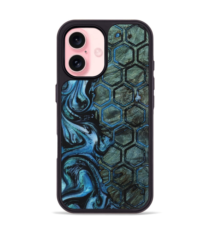 iPhone 16 Wood+Resin Phone Case - Pearl (Pattern, 723023)