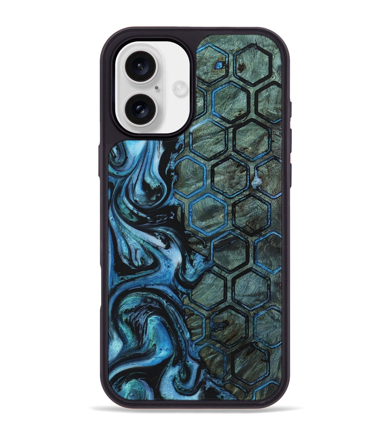 iPhone 16 Plus Wood+Resin Phone Case - Pearl (Pattern, 723023)