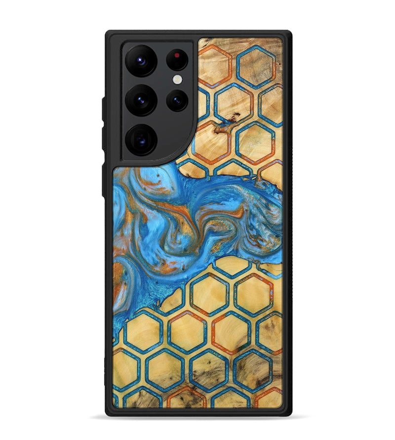 Galaxy S22 Ultra Wood+Resin Phone Case - Josiah (Pattern, 723024)