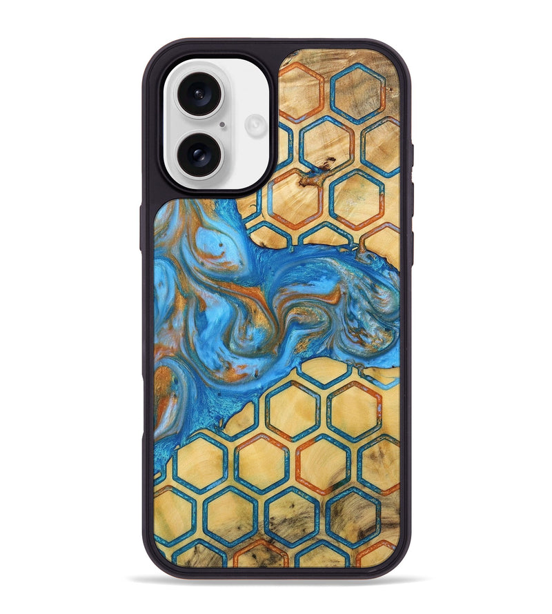 iPhone 16 Plus Wood+Resin Phone Case - Josiah (Pattern, 723024)