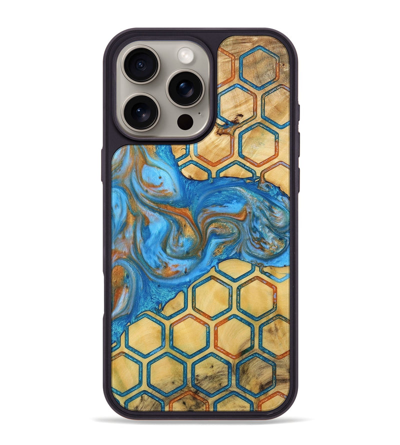 iPhone 16 Pro Max Wood+Resin Phone Case - Josiah (Pattern, 723024)