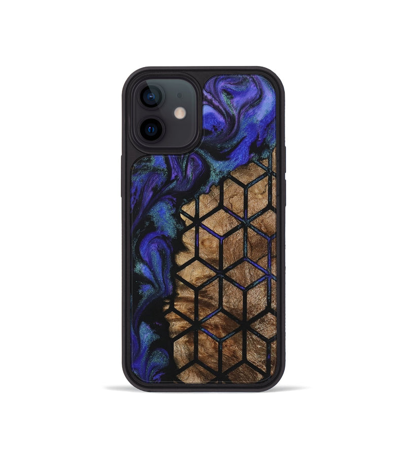 iPhone 12 mini Wood+Resin Phone Case - Bryan (Pattern, 723026)