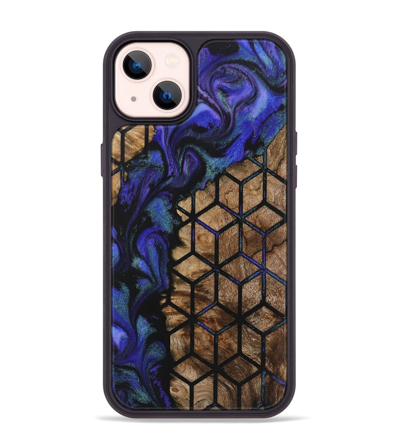 iPhone 14 Plus Wood+Resin Phone Case - Bryan (Pattern, 723026)