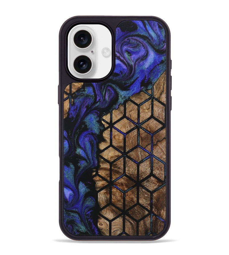 iPhone 16 Plus Wood+Resin Phone Case - Bryan (Pattern, 723026)