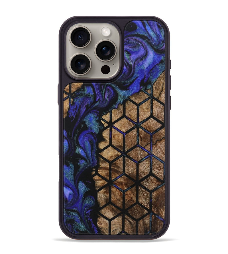 iPhone 16 Pro Max Wood+Resin Phone Case - Bryan (Pattern, 723026)