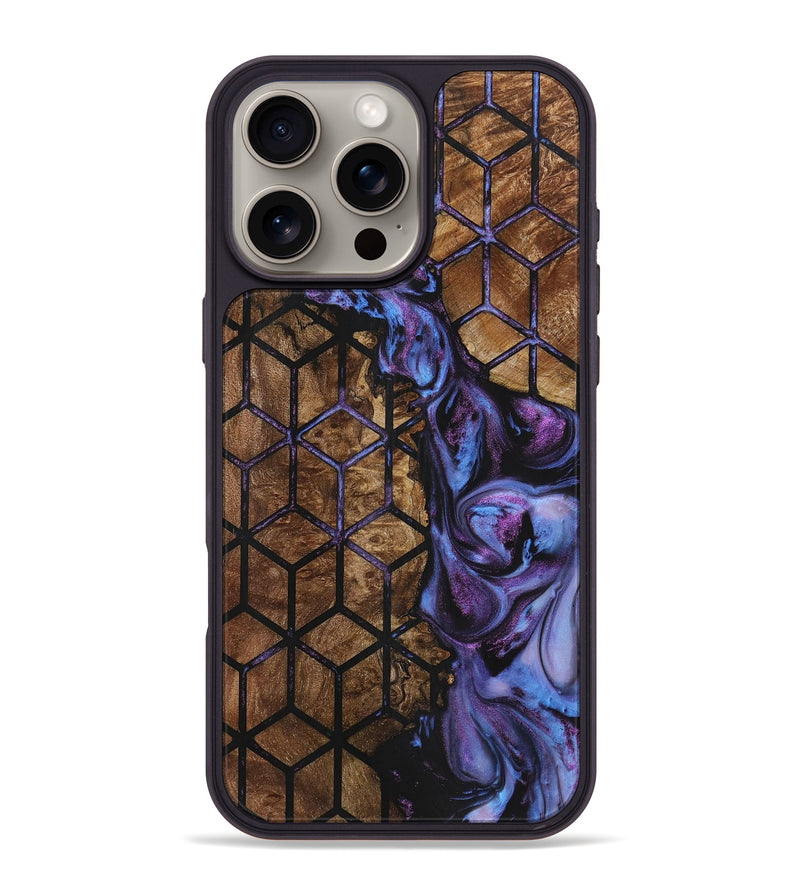 iPhone 16 Pro Max Wood+Resin Phone Case - Sophie (Pattern, 723028)