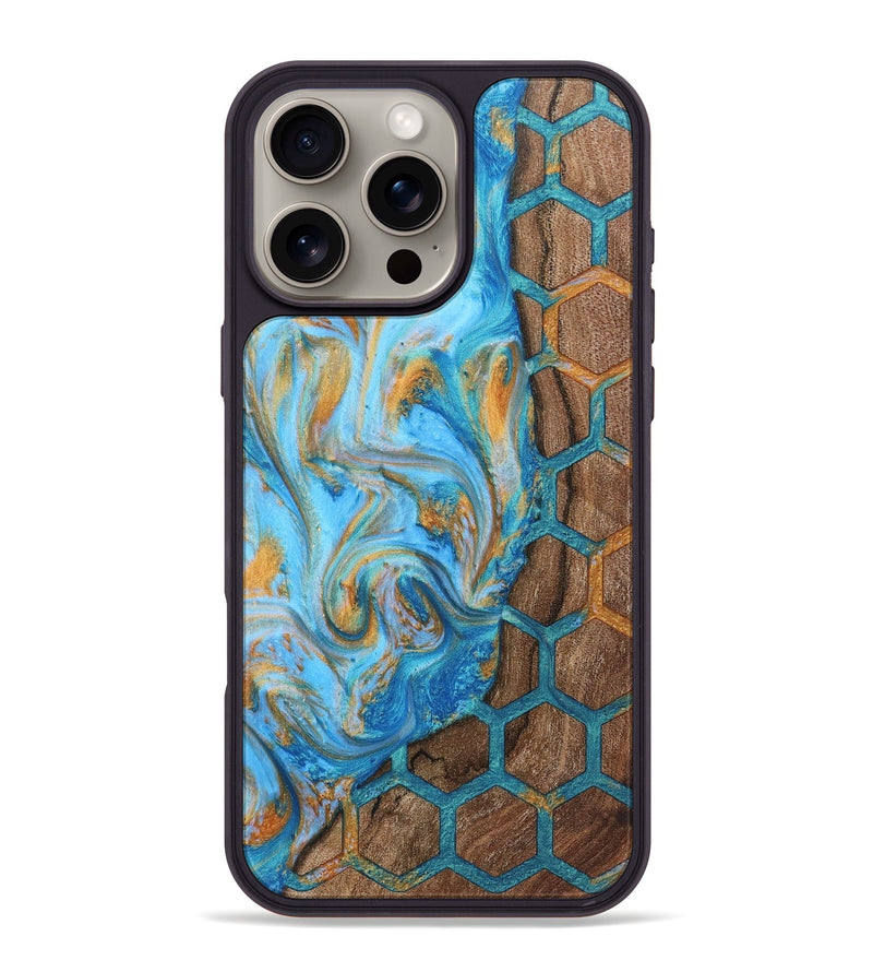 iPhone 16 Pro Max Wood+Resin Phone Case - Tommy (Pattern, 723029)