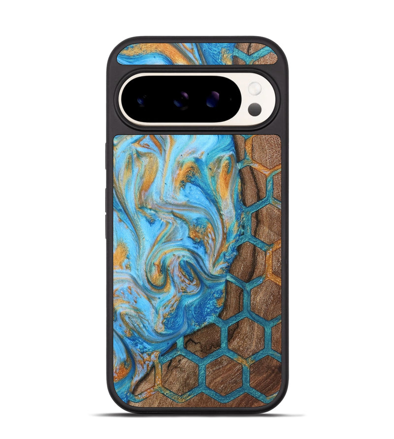 Pixel 9 Wood+Resin Phone Case - Tommy (Pattern, 723029)