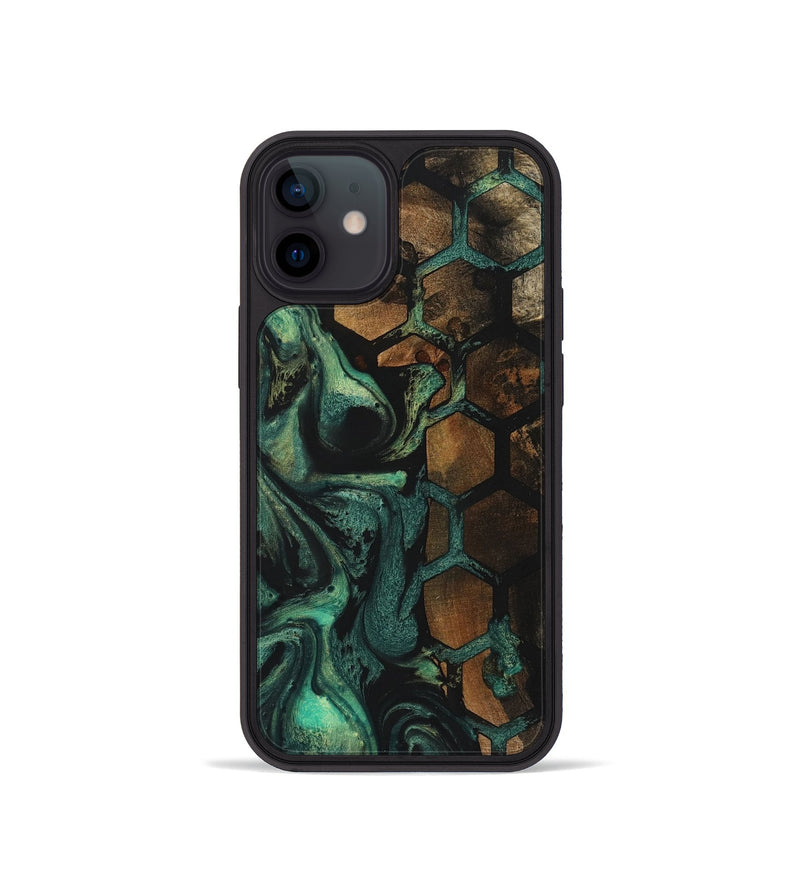 iPhone 12 mini Wood+Resin Phone Case - Lester (Pattern, 723031)