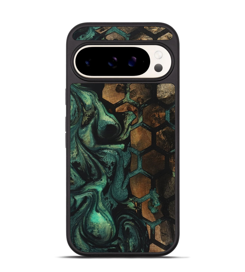 Pixel 9 Wood+Resin Phone Case - Lester (Pattern, 723031)