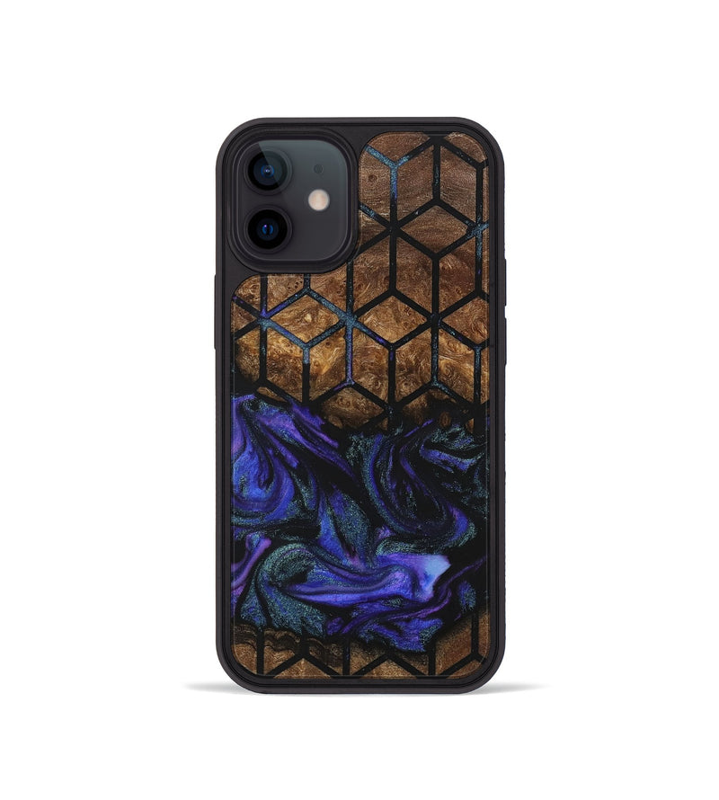 iPhone 12 mini Wood+Resin Phone Case - Alfred (Pattern, 723033)