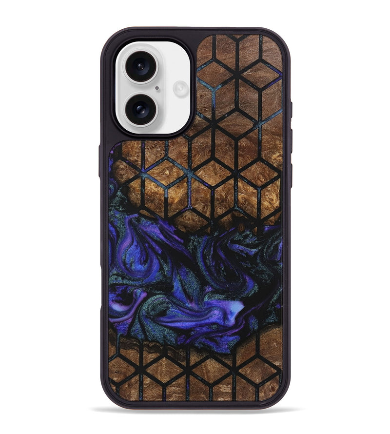 iPhone 16 Plus Wood+Resin Phone Case - Alfred (Pattern, 723033)