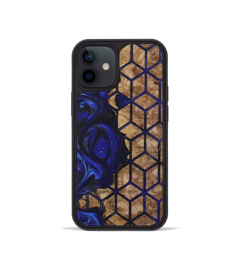 iPhone 12 mini Wood+Resin Phone Case - Jasmine (Pattern, 723034)