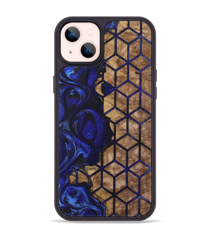 iPhone 14 Plus Wood+Resin Phone Case - Jasmine (Pattern, 723034)