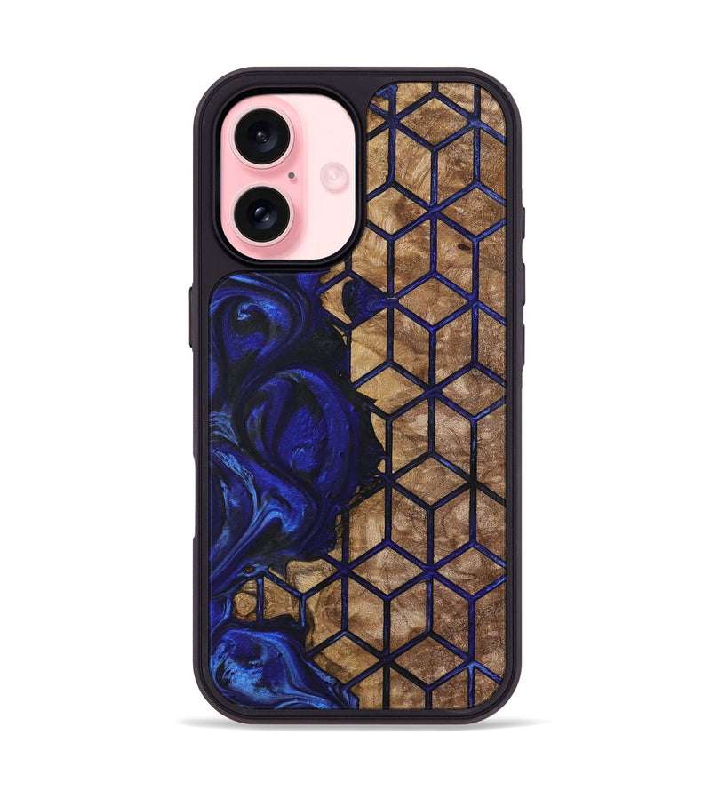 iPhone 16 Wood+Resin Phone Case - Jasmine (Pattern, 723034)