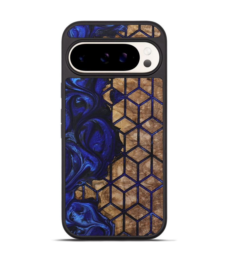 Pixel 9 Wood+Resin Phone Case - Jasmine (Pattern, 723034)