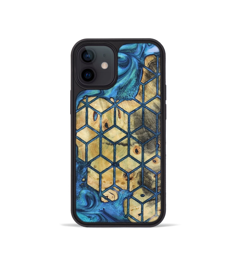 iPhone 12 mini Wood+Resin Phone Case - Charles (Pattern, 723035)