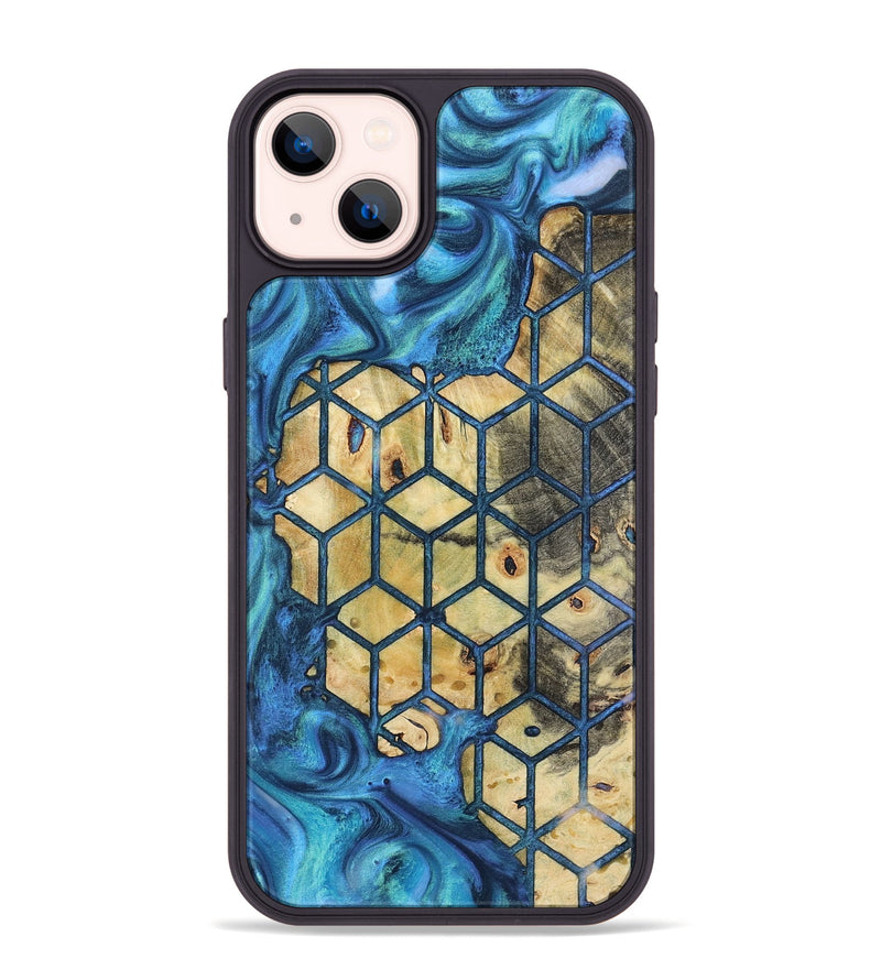 iPhone 14 Plus Wood+Resin Phone Case - Charles (Pattern, 723035)