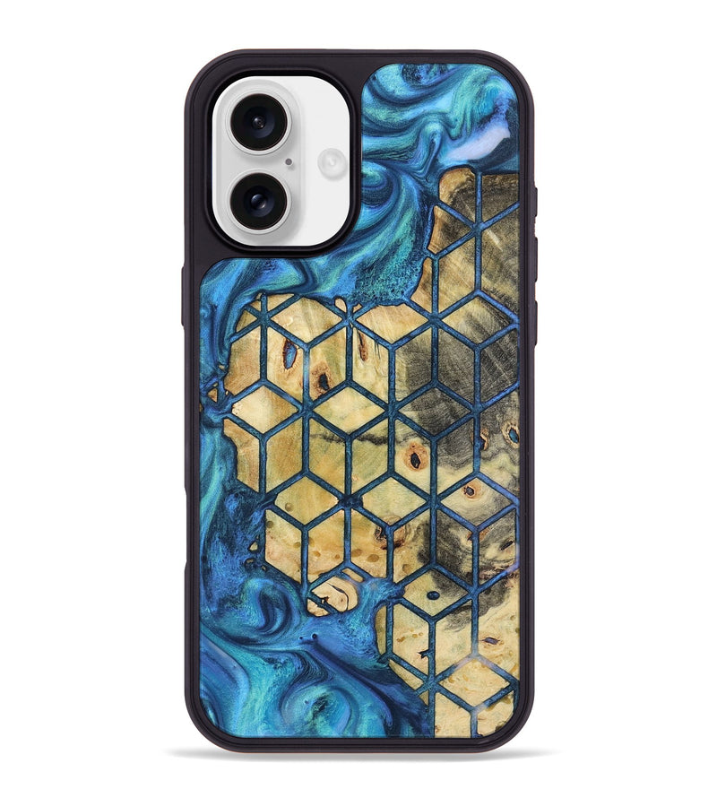 iPhone 16 Plus Wood+Resin Phone Case - Charles (Pattern, 723035)