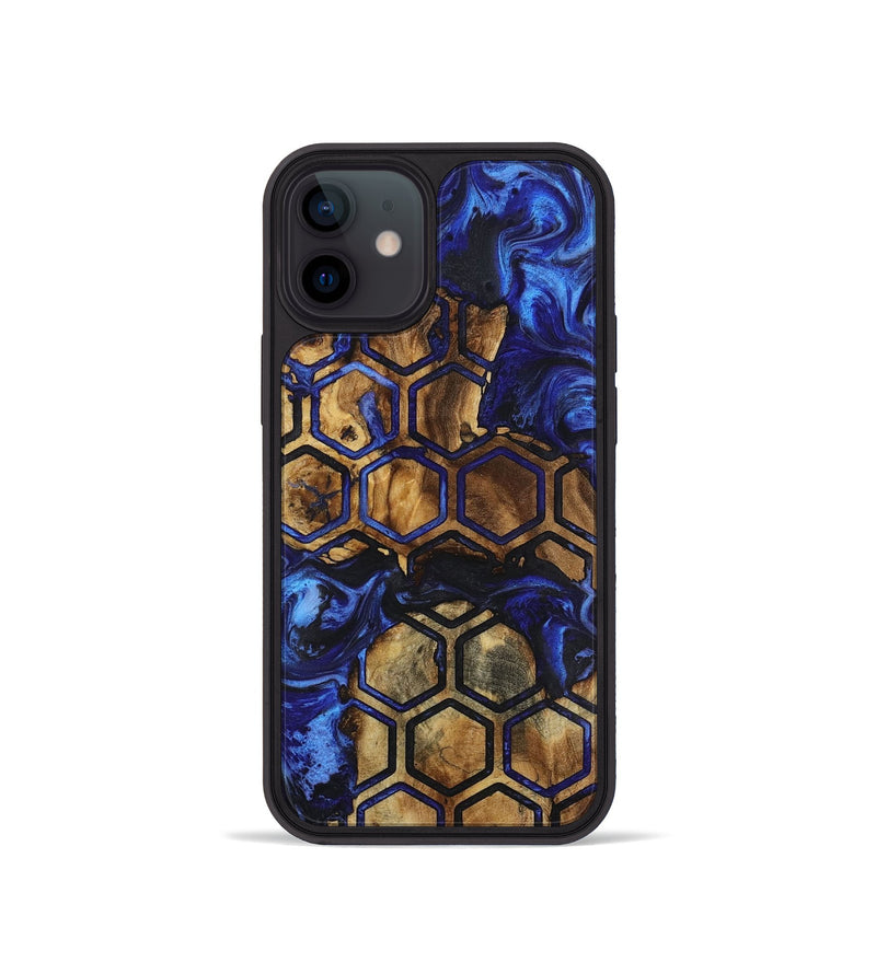 iPhone 12 mini Wood+Resin Phone Case - Grant (Pattern, 723036)