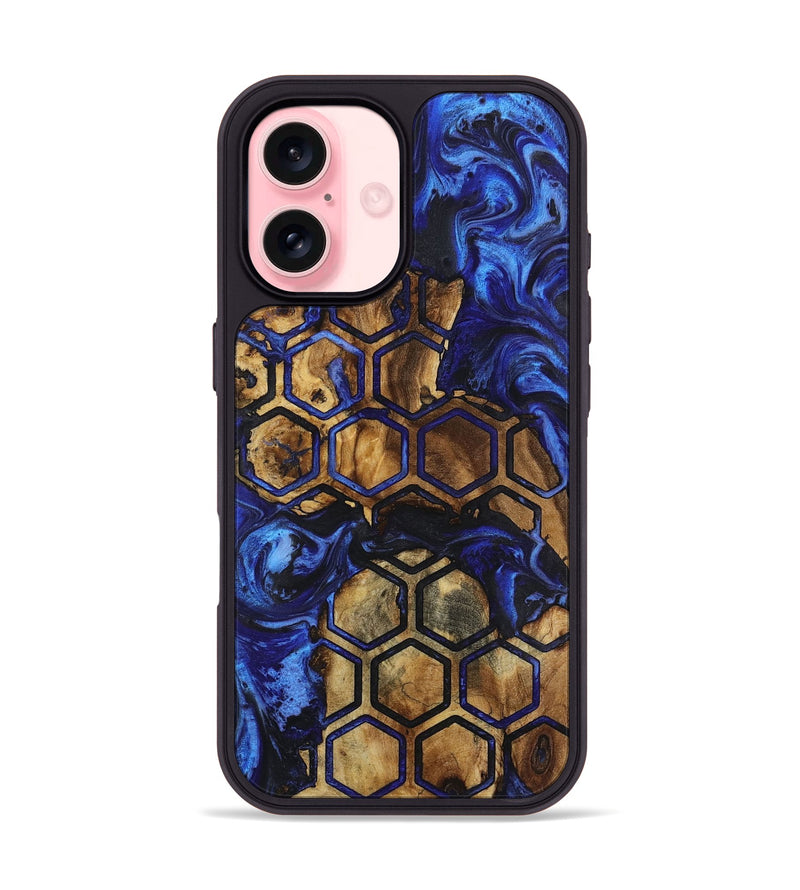 iPhone 16 Wood+Resin Phone Case - Grant (Pattern, 723036)