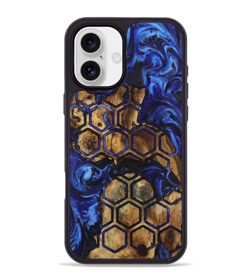 iPhone 16 Plus Wood+Resin Phone Case - Grant (Pattern, 723036)