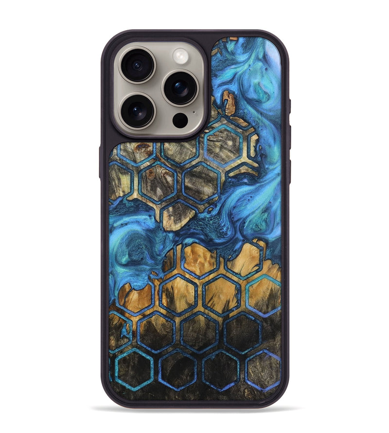 iPhone 15 Pro Max Wood+Resin Phone Case - Chance (Pattern, 723037)