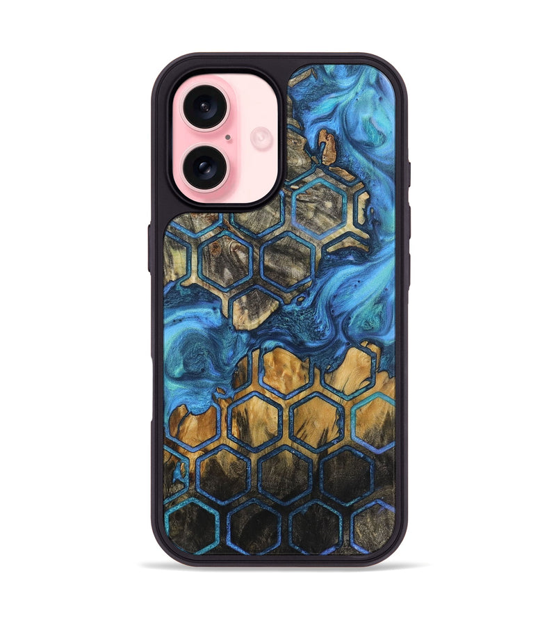 iPhone 16 Wood+Resin Phone Case - Chance (Pattern, 723037)