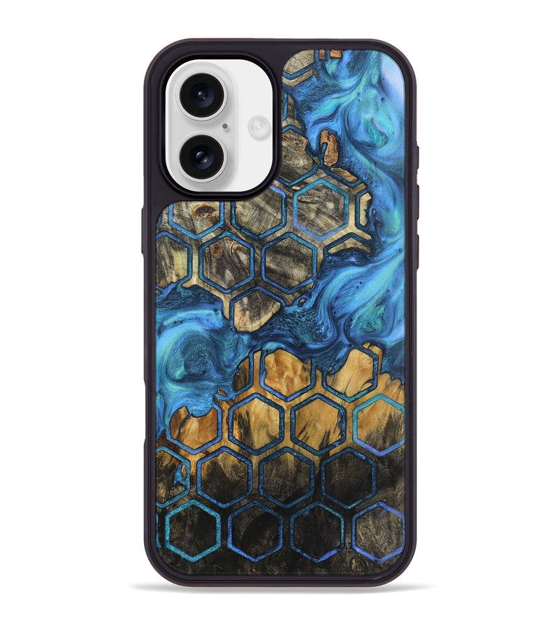 iPhone 16 Plus Wood+Resin Phone Case - Chance (Pattern, 723037)