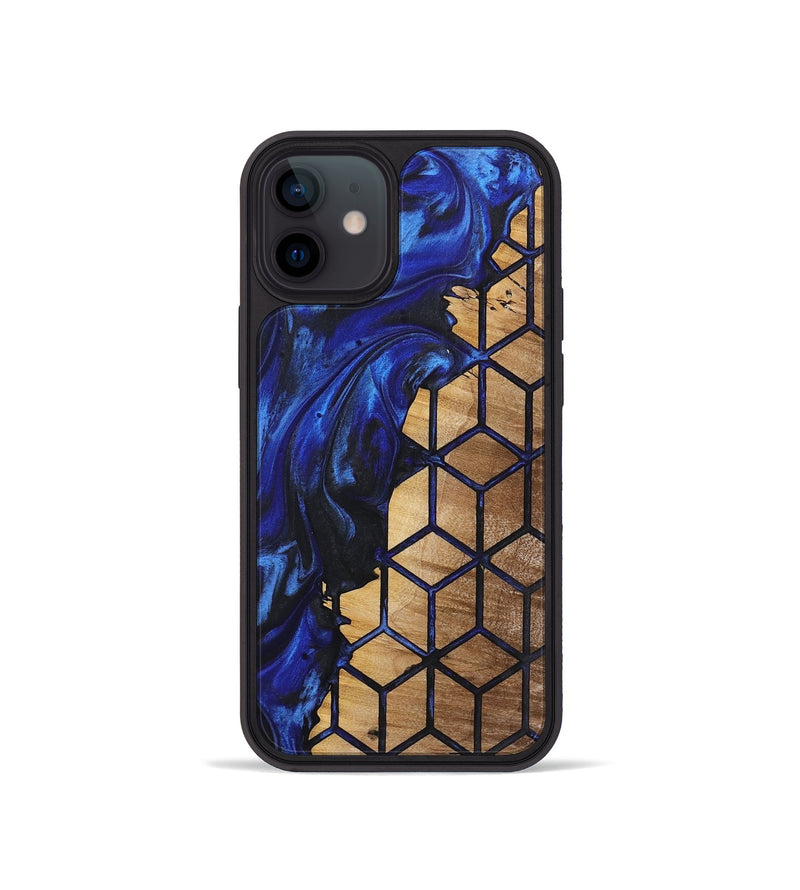 iPhone 12 mini Wood+Resin Phone Case - Muriel (Pattern, 723038)