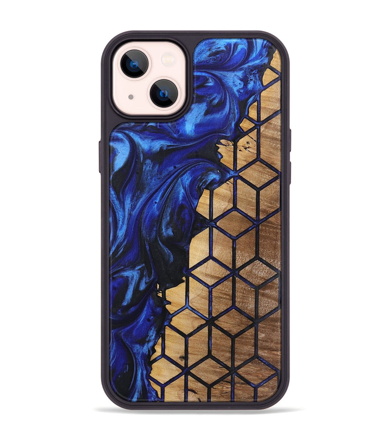 iPhone 14 Plus Wood+Resin Phone Case - Muriel (Pattern, 723038)