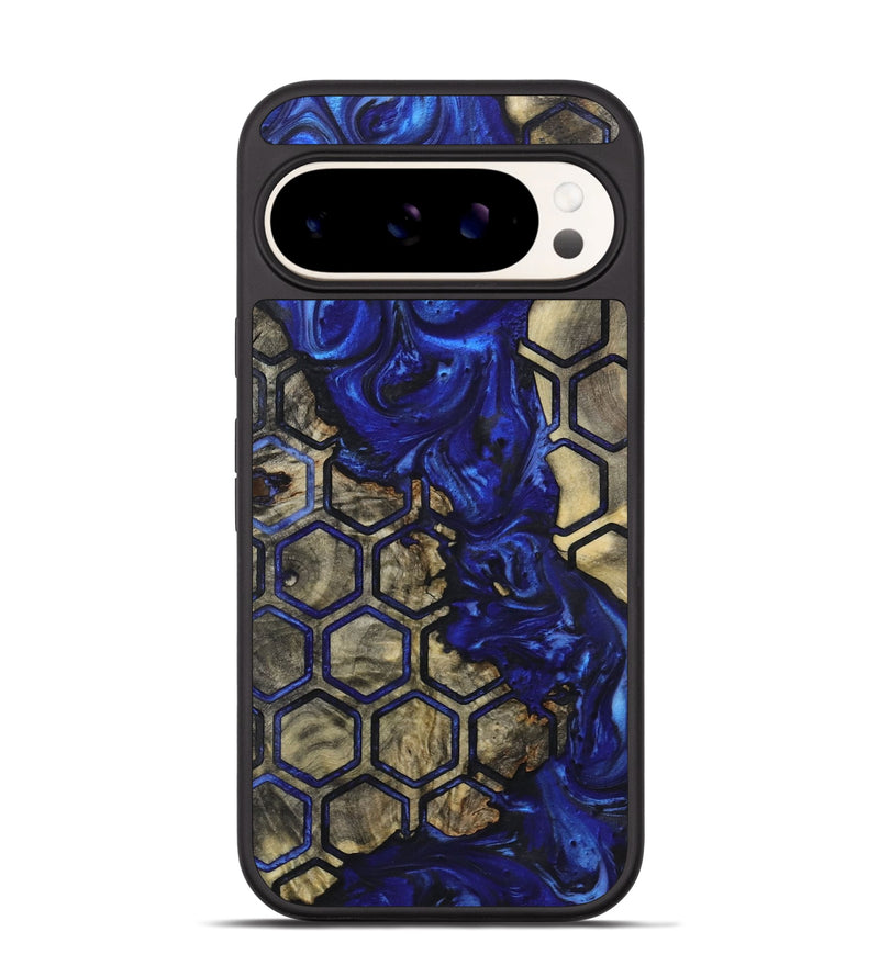 Pixel 9 Wood+Resin Phone Case - Diamond (Pattern, 723040)