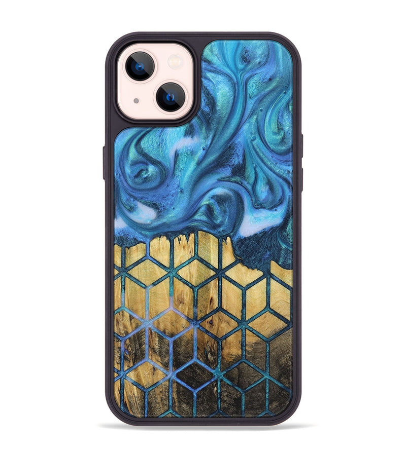 iPhone 14 Plus Wood+Resin Phone Case - Tom (Pattern, 723041)