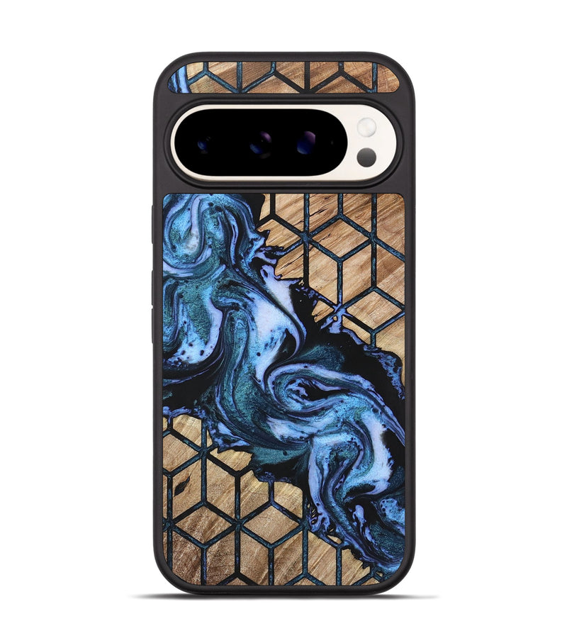 Pixel 9 Wood+Resin Phone Case - Aylin (Pattern, 723042)