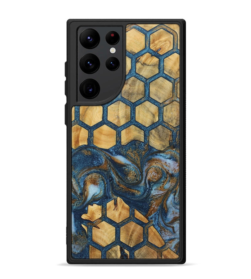 Galaxy S22 Ultra Wood+Resin Phone Case - Herman (Pattern, 723043)