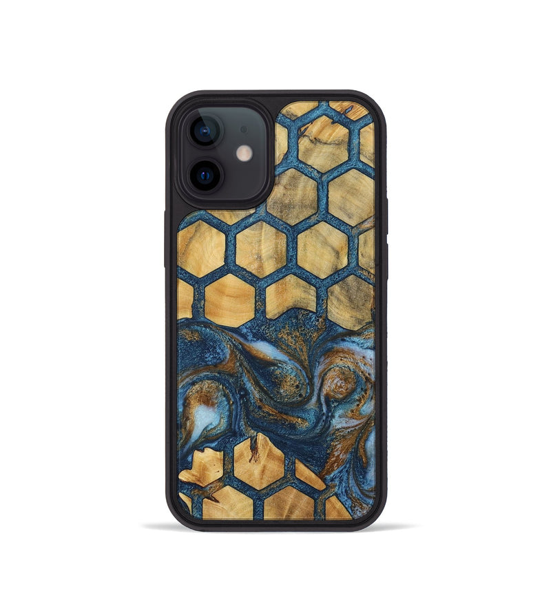 iPhone 12 mini Wood+Resin Phone Case - Herman (Pattern, 723043)