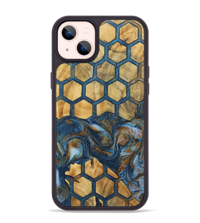 iPhone 14 Plus Wood+Resin Phone Case - Herman (Pattern, 723043)