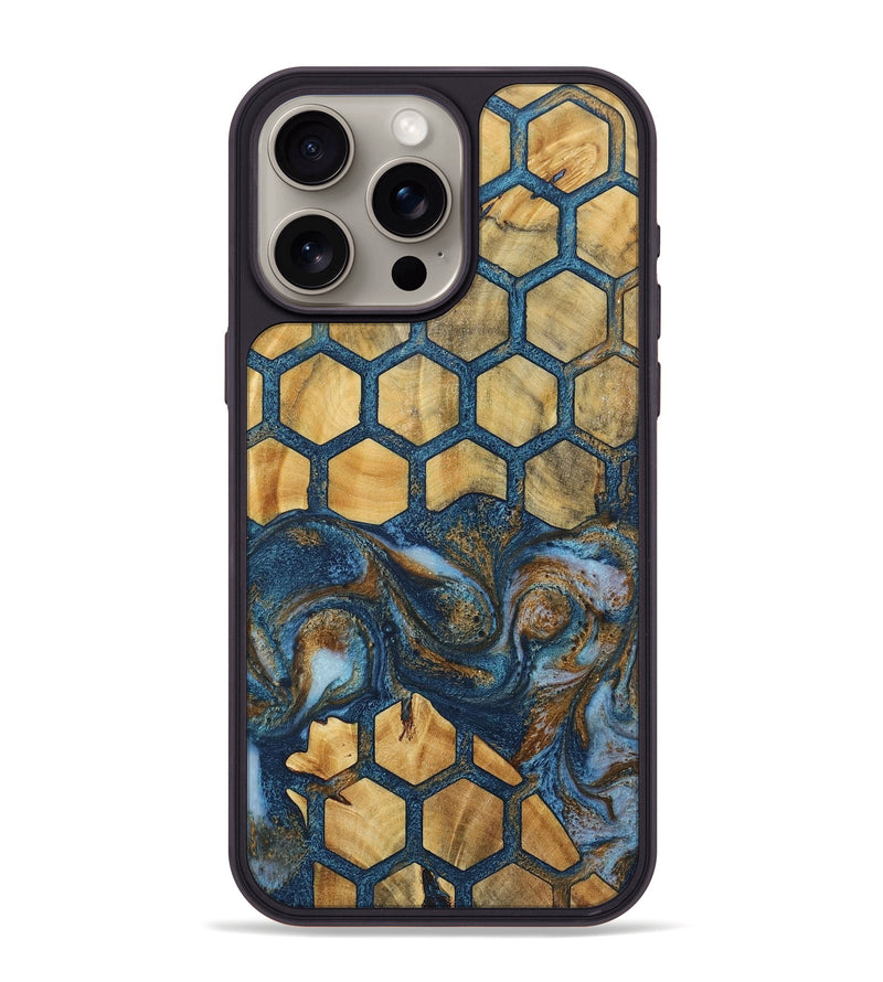 iPhone 15 Pro Max Wood+Resin Phone Case - Herman (Pattern, 723043)