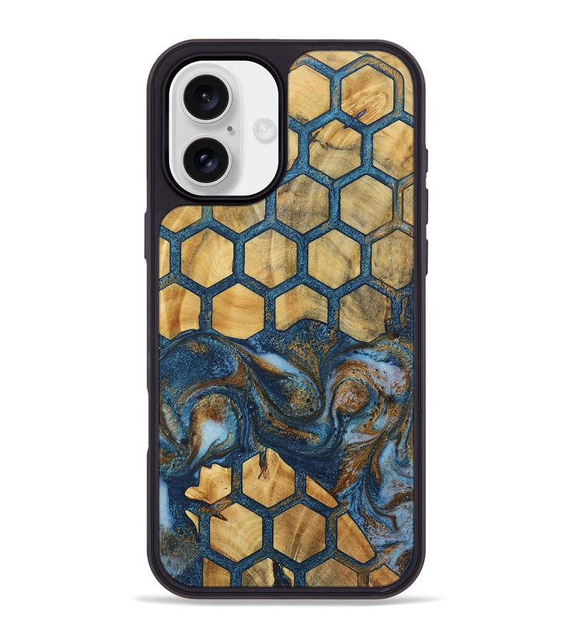 iPhone 16 Plus Wood+Resin Phone Case - Herman (Pattern, 723043)