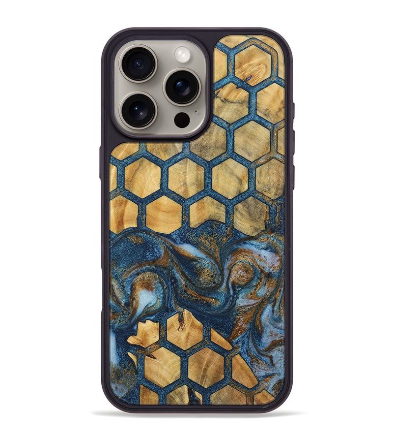 iPhone 16 Pro Max Wood+Resin Phone Case - Herman (Pattern, 723043)