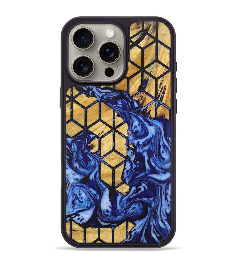 iPhone 16 Pro Max Wood+Resin Phone Case - Charlene (Pattern, 723044)