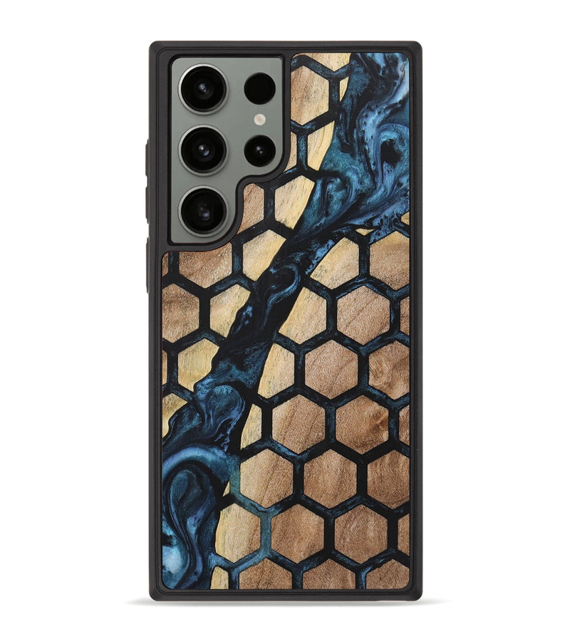 Galaxy S23 Ultra Wood+Resin Phone Case - Lela (Pattern, 723045)