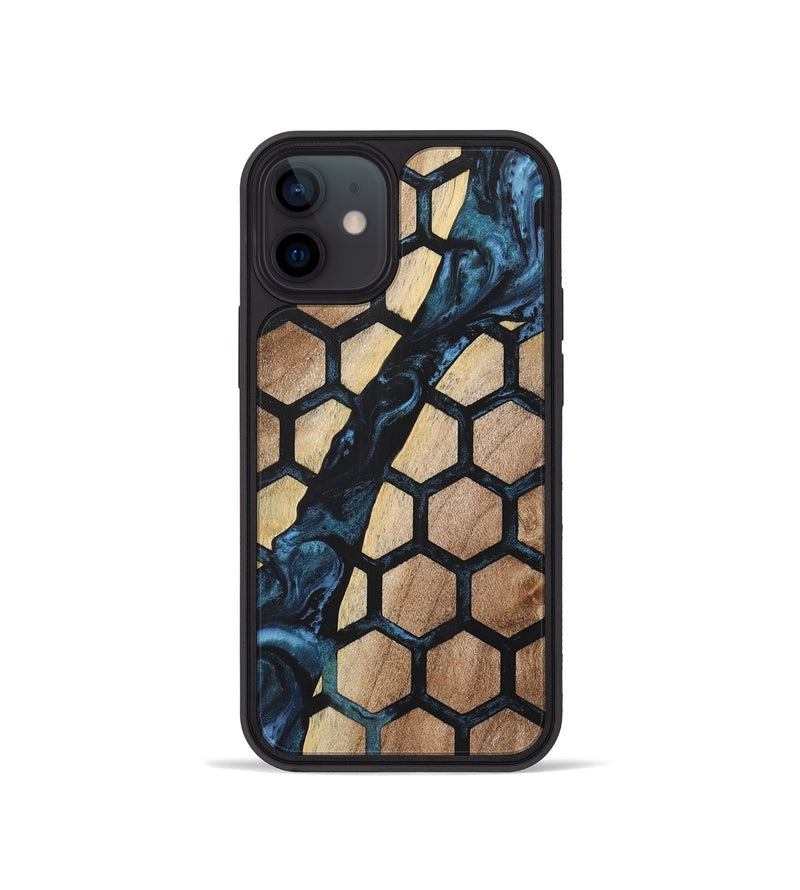 iPhone 12 mini Wood+Resin Phone Case - Lela (Pattern, 723045)