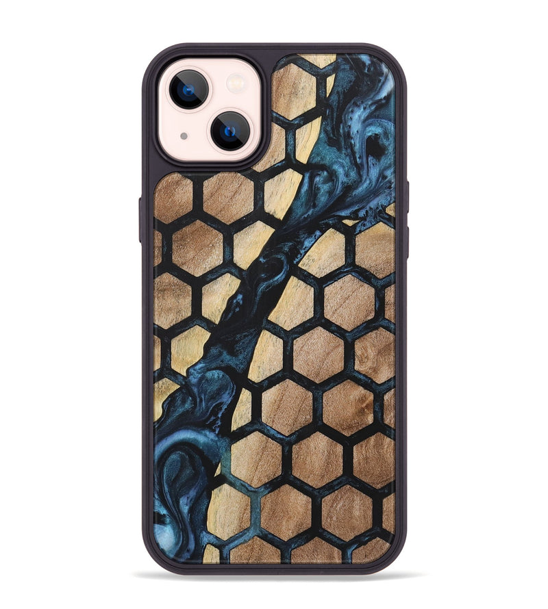 iPhone 14 Plus Wood+Resin Phone Case - Lela (Pattern, 723045)