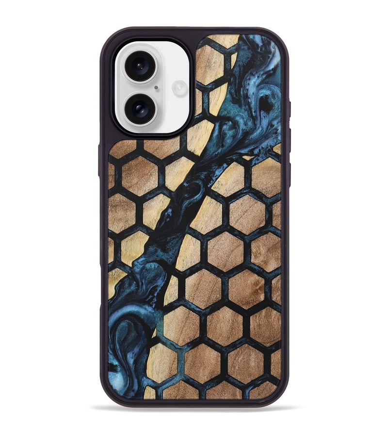 iPhone 16 Plus Wood+Resin Phone Case - Lela (Pattern, 723045)