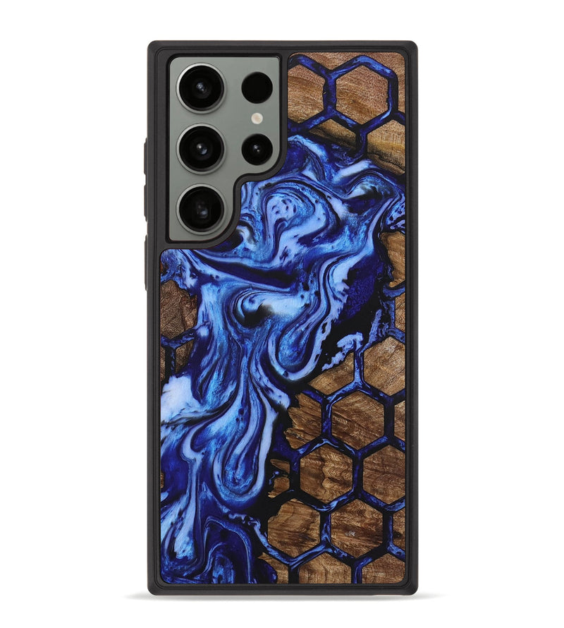 Galaxy S23 Ultra Wood+Resin Phone Case - Jasmin (Pattern, 723046)